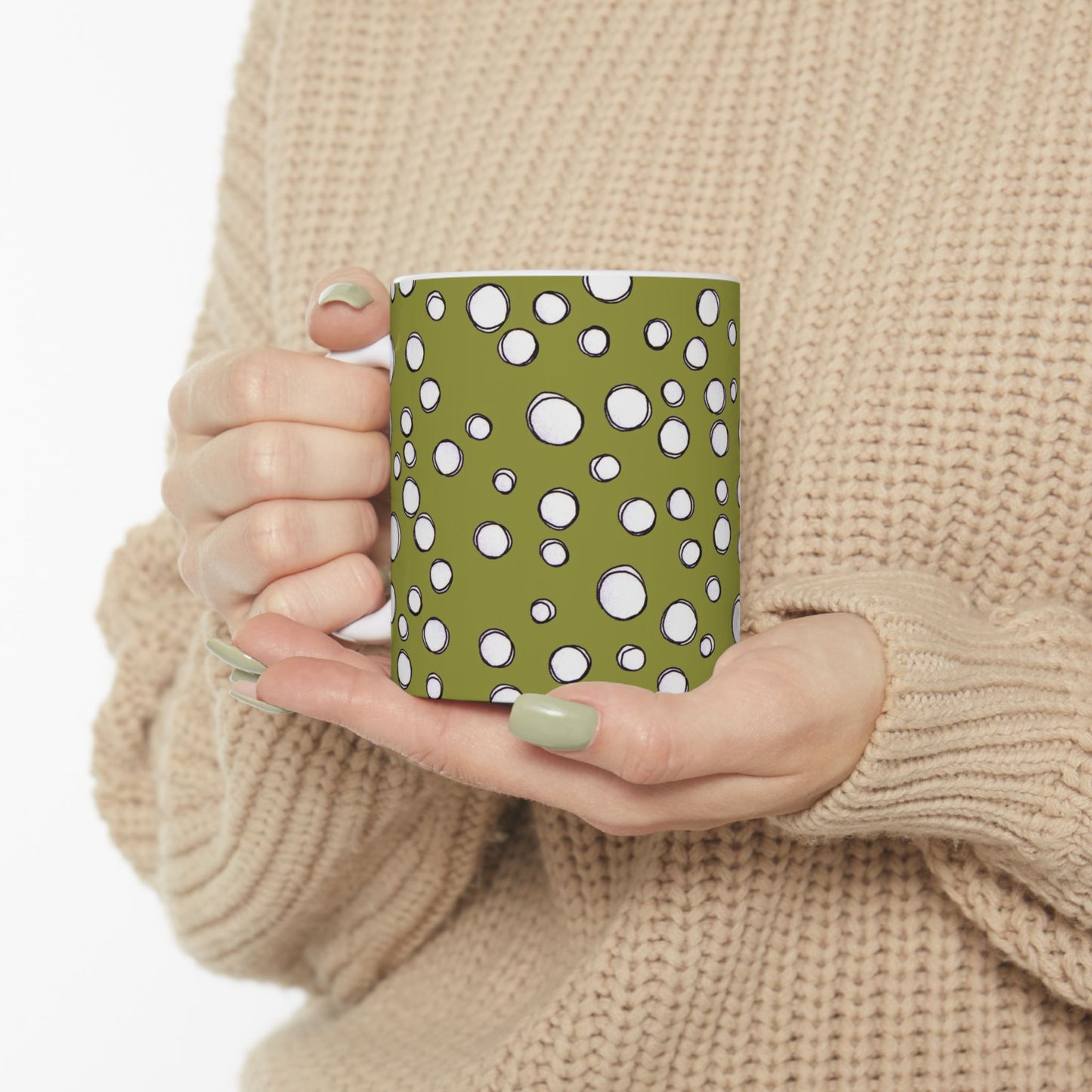 Pot Dots Green Cup