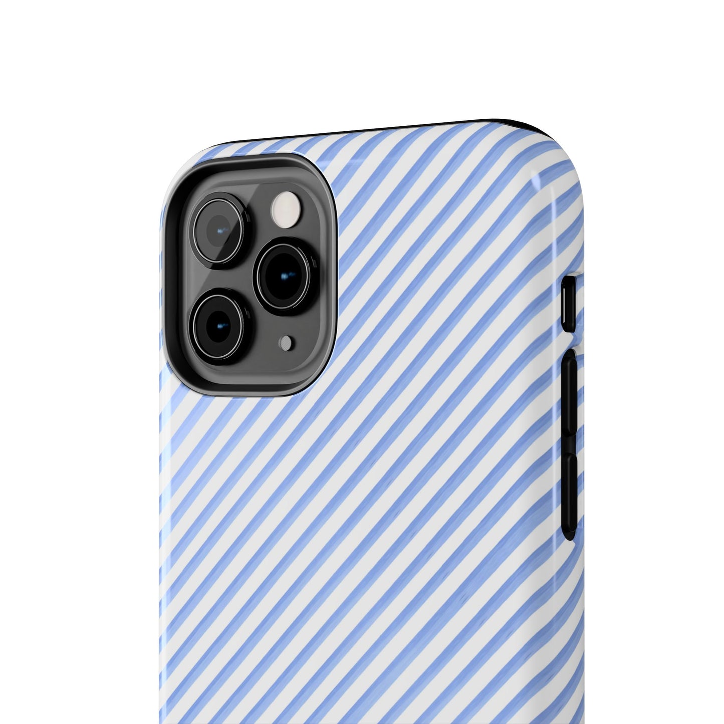 Bias Stripe Blue / White Phone Case
