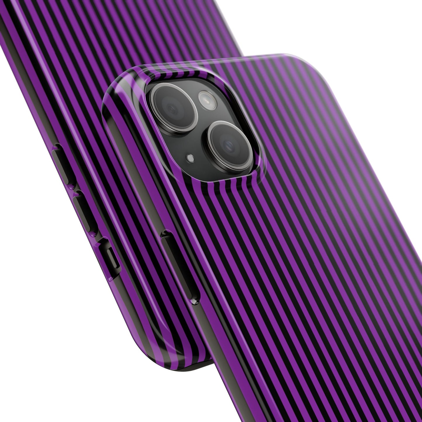 Stripe Purple / Black Phone Case