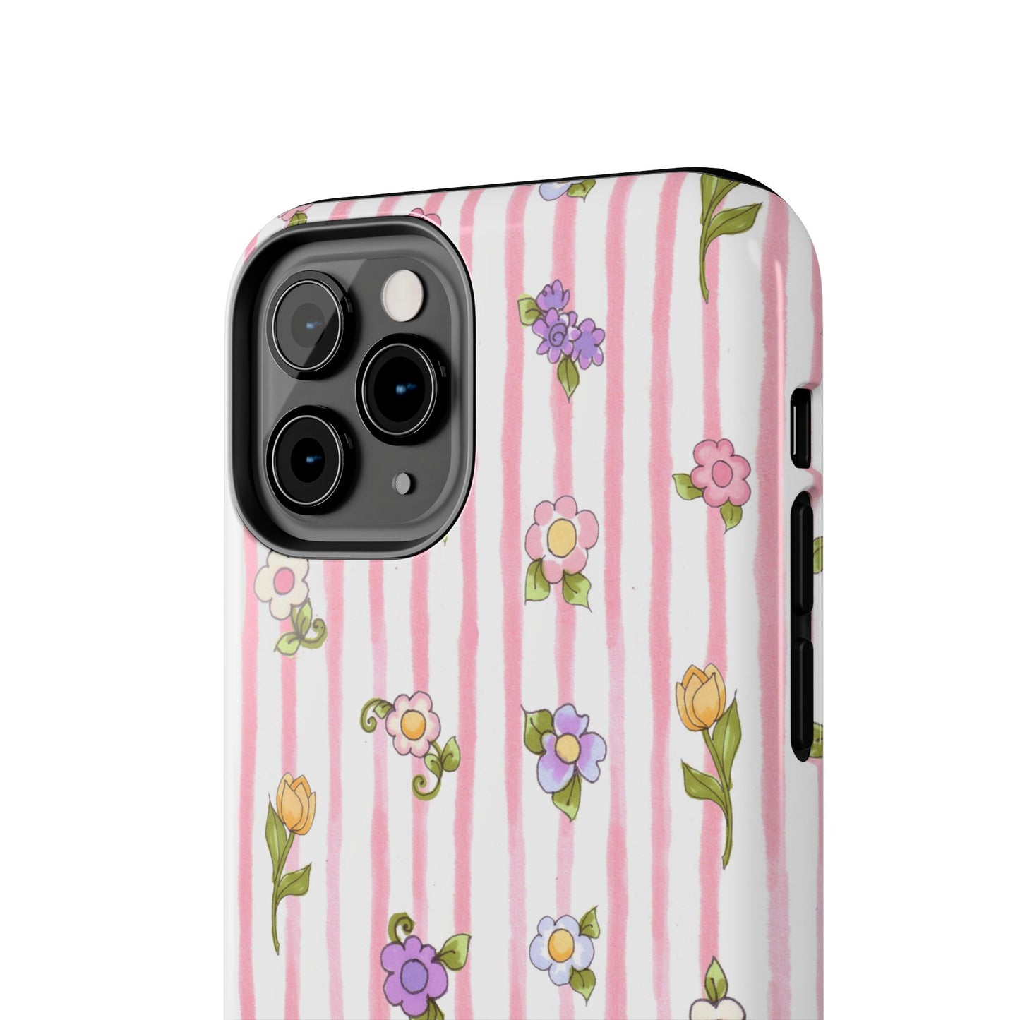 Pretty Posie Stripe Phone Case