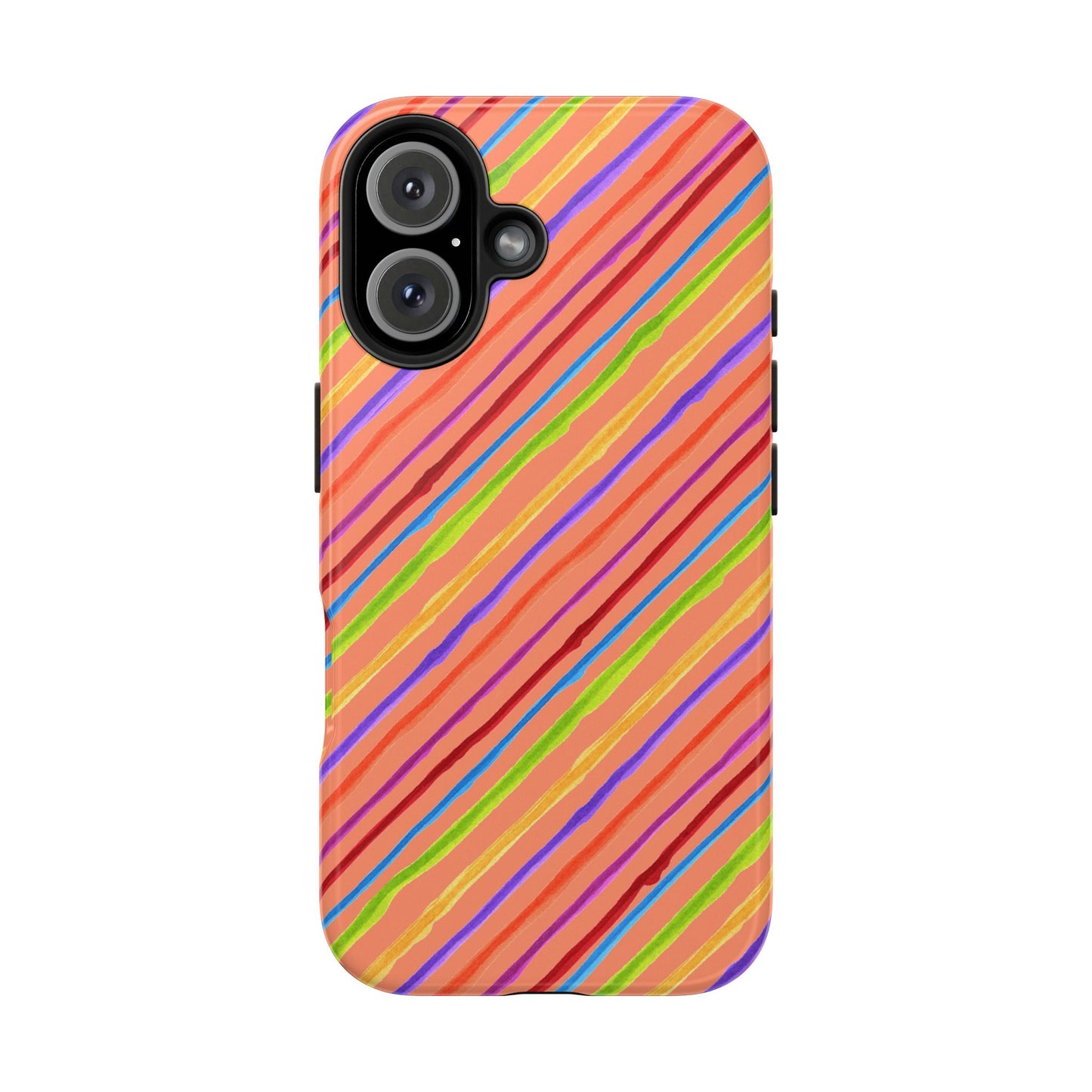 Calico Stripe Orange Phone Case