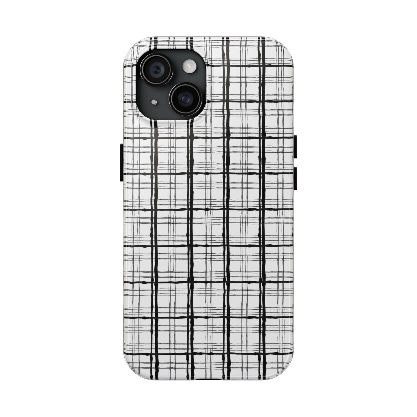 Sophistiplaid White / Black Phone Case