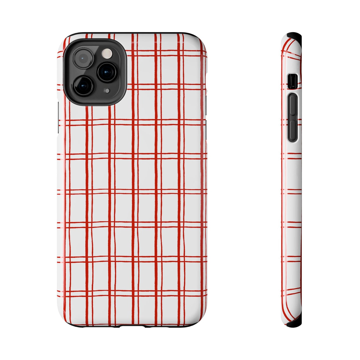 Little Plaid White / Red Phone Case