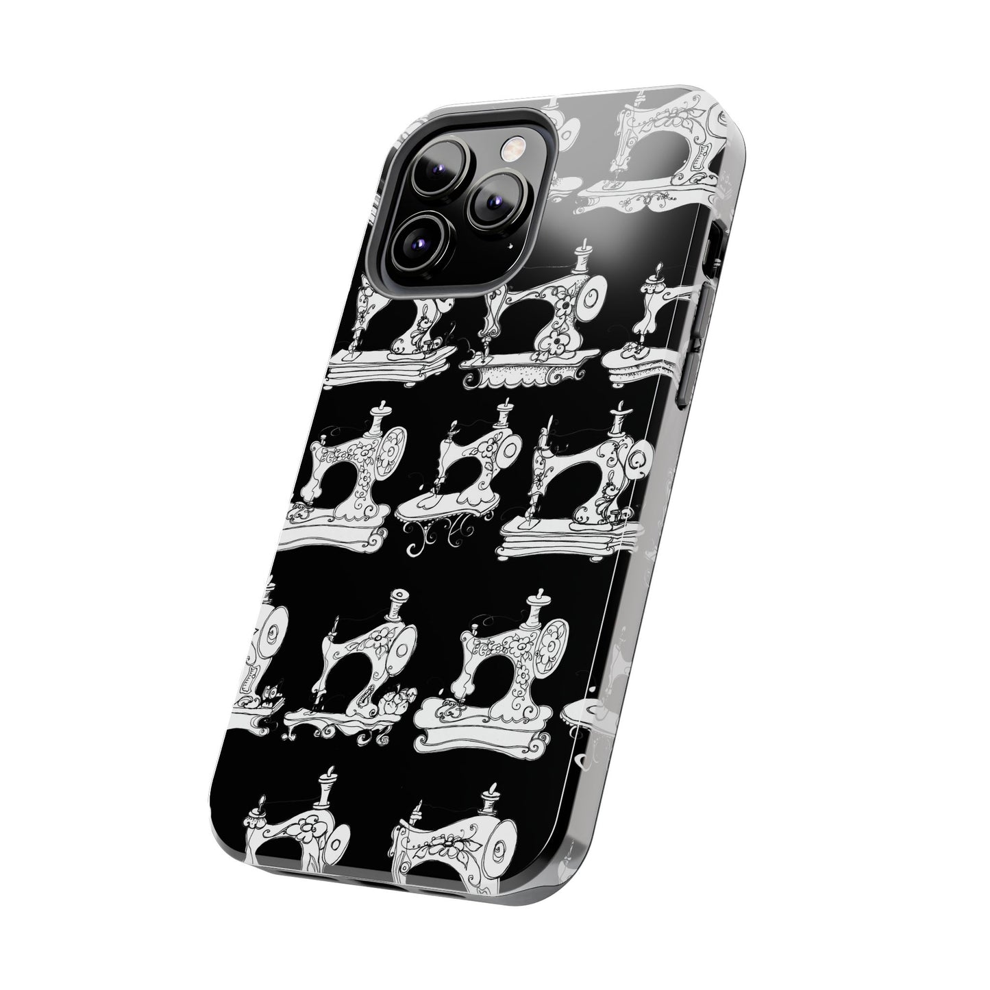 Sew Sew Black / White Phone Case