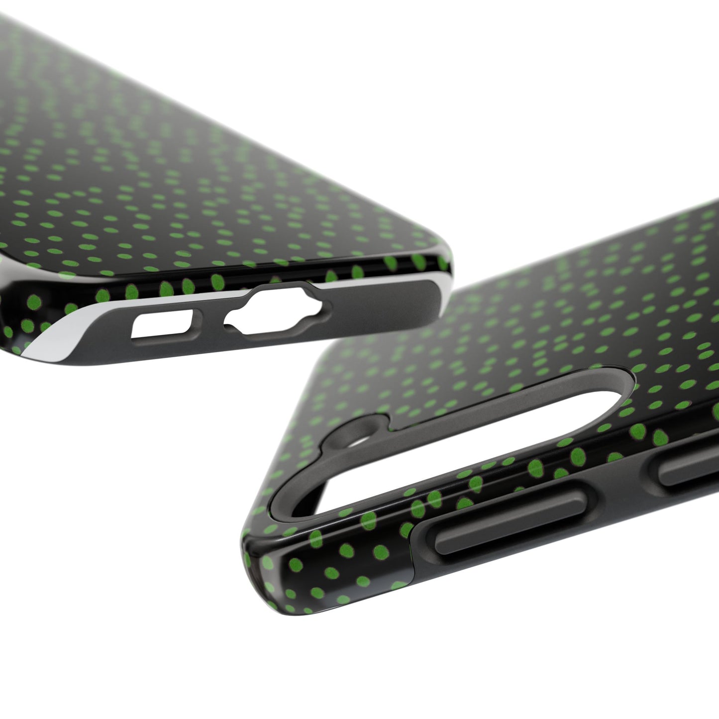 Dinky Dots Black / Green Phone Case
