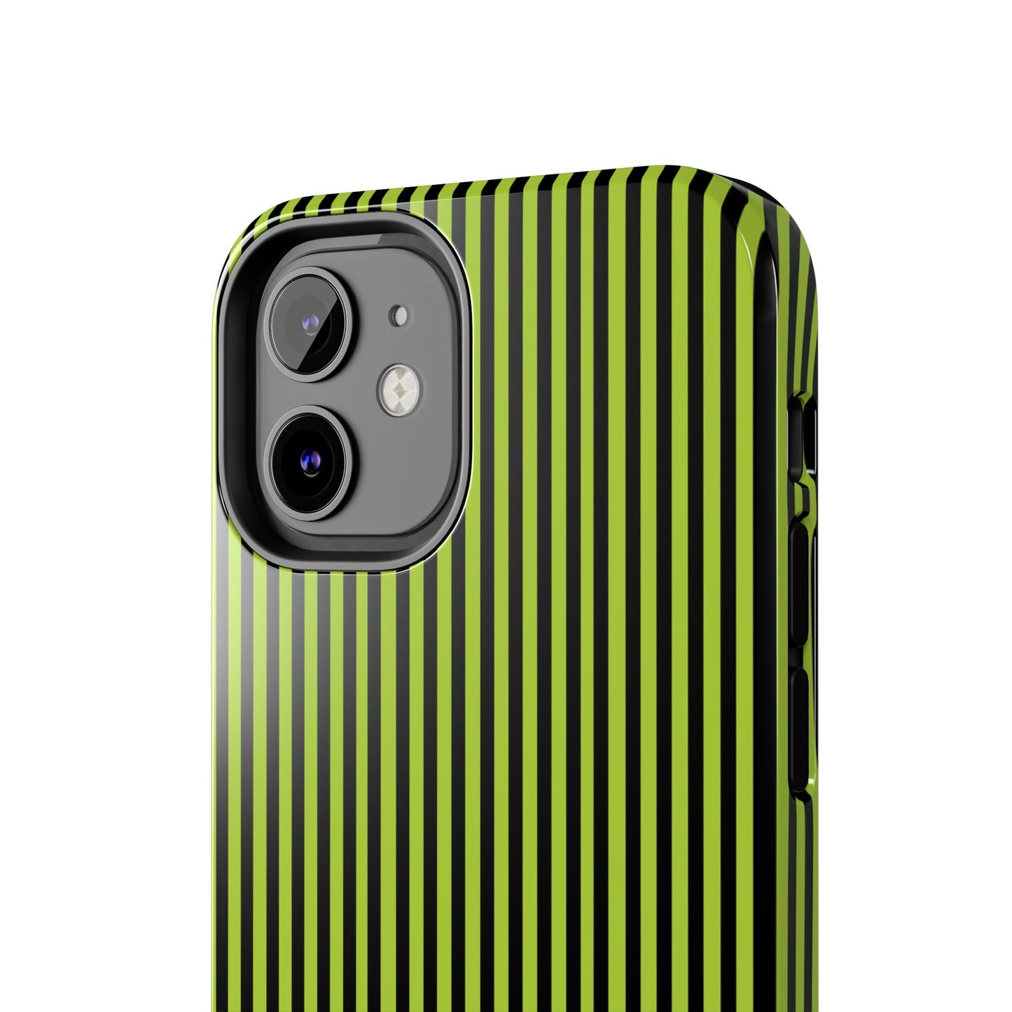 Stripe Green / Black Phone Case