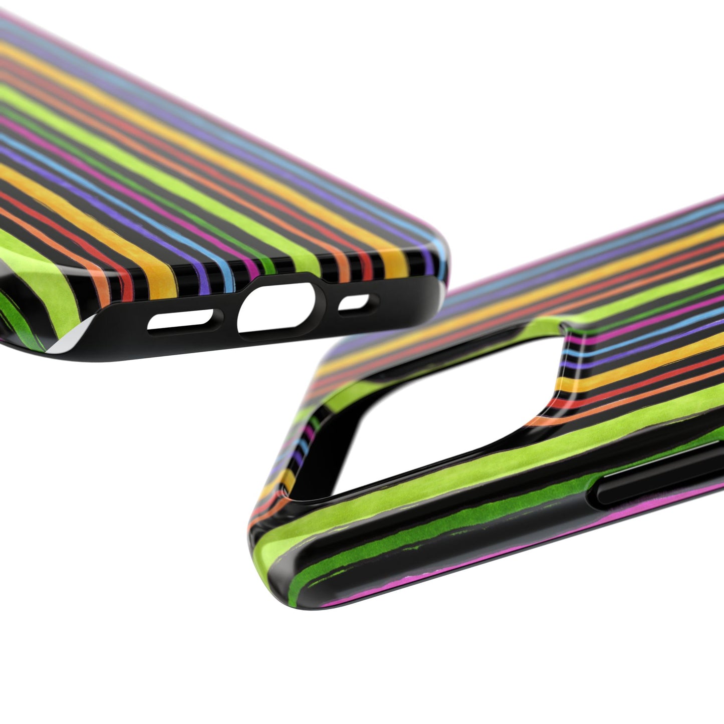 Stripe Fancy Black Phone Case