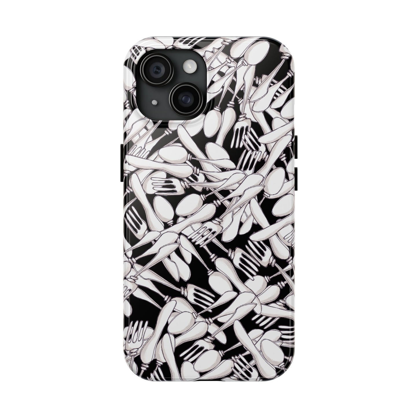 Silverware Wars Black Phone Case