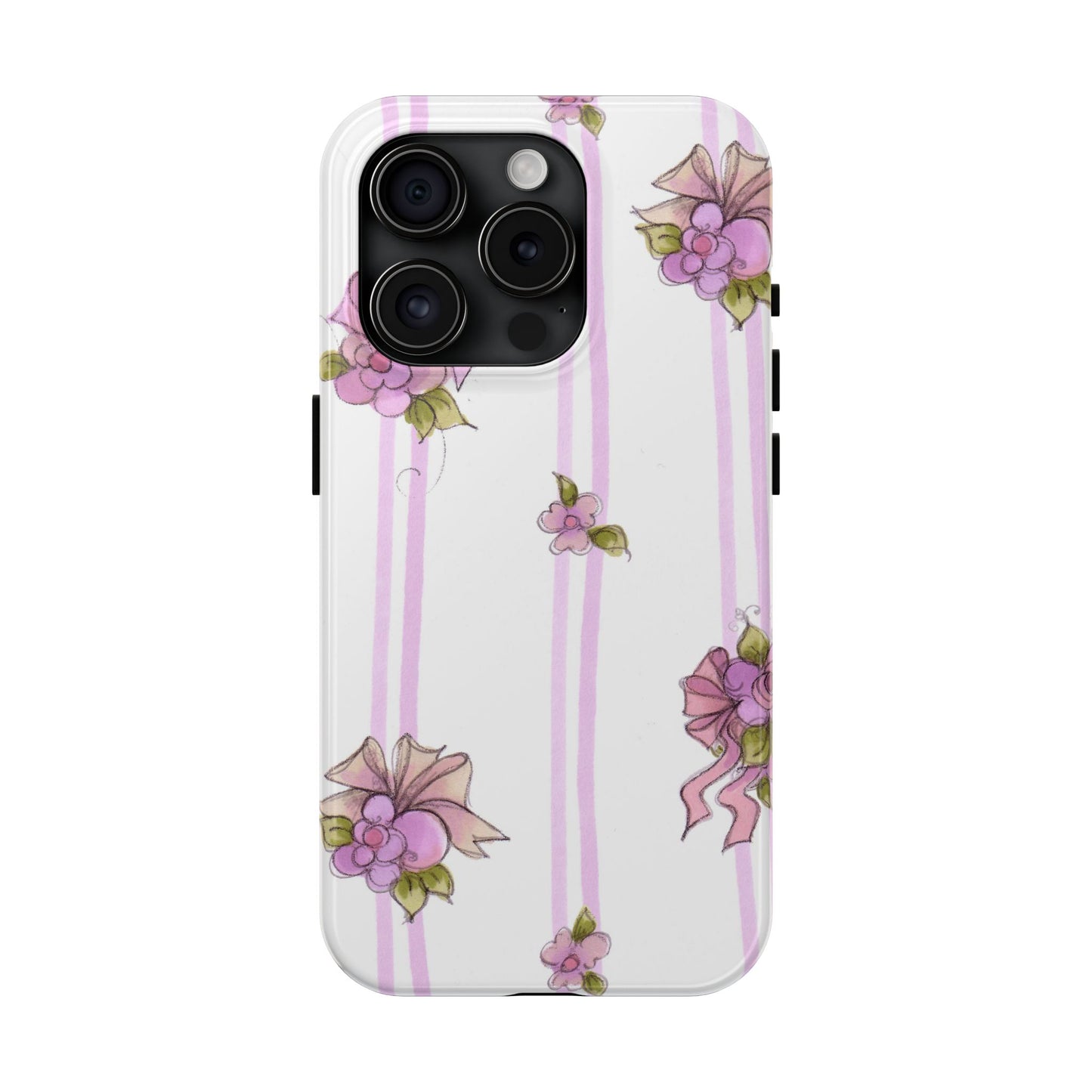 Flower Model Flower Stripe Phone Case