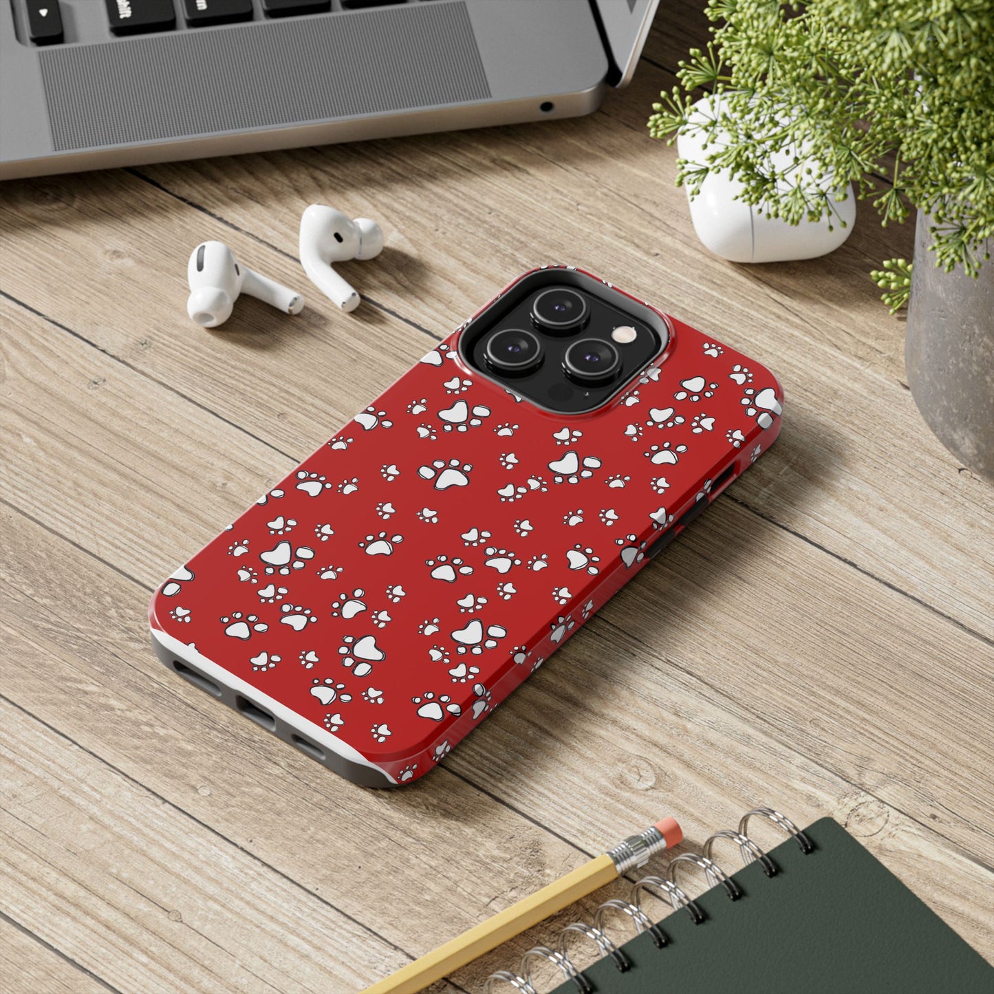 Paw Flakes Red Phone Case
