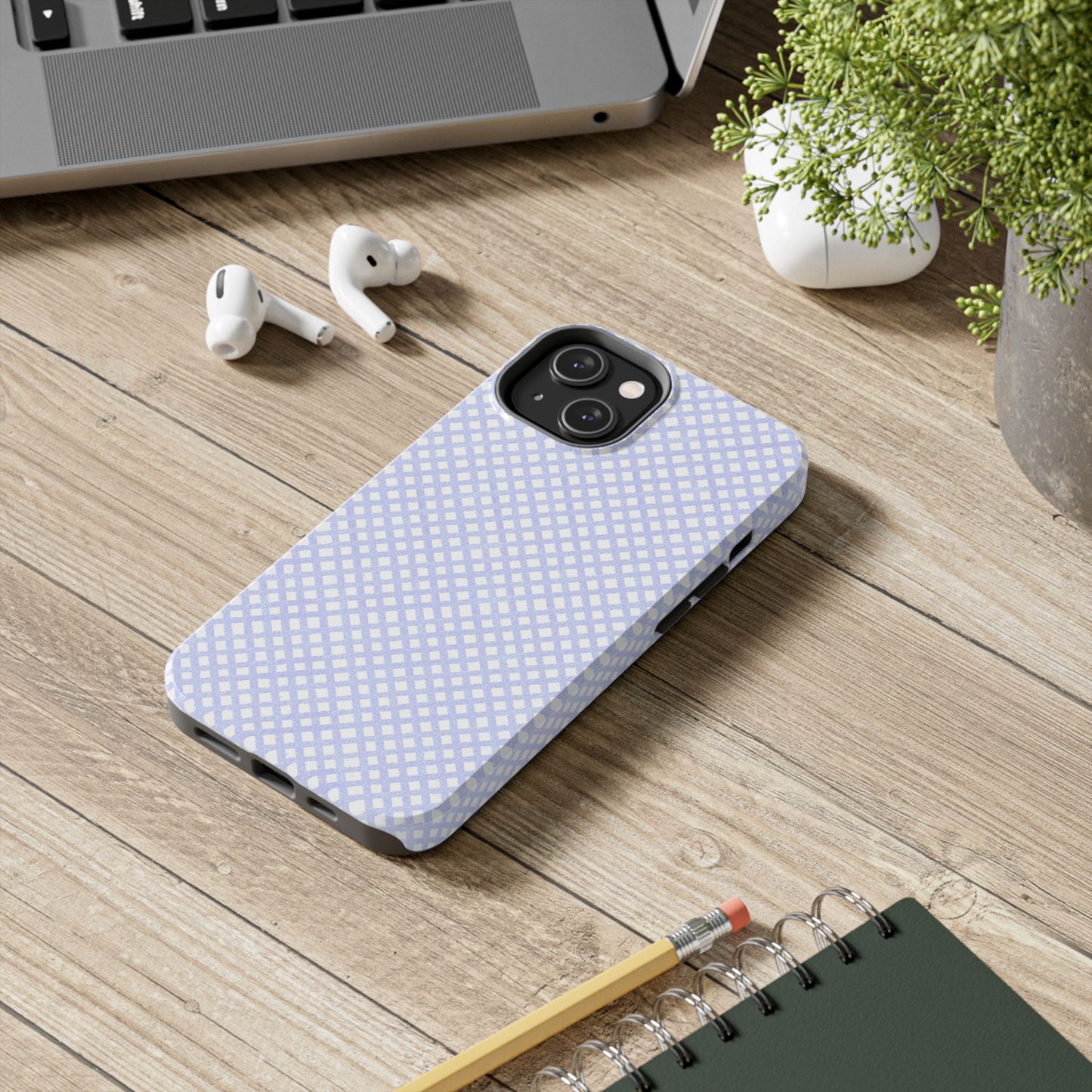 Bias Check Light Blue Phone Case