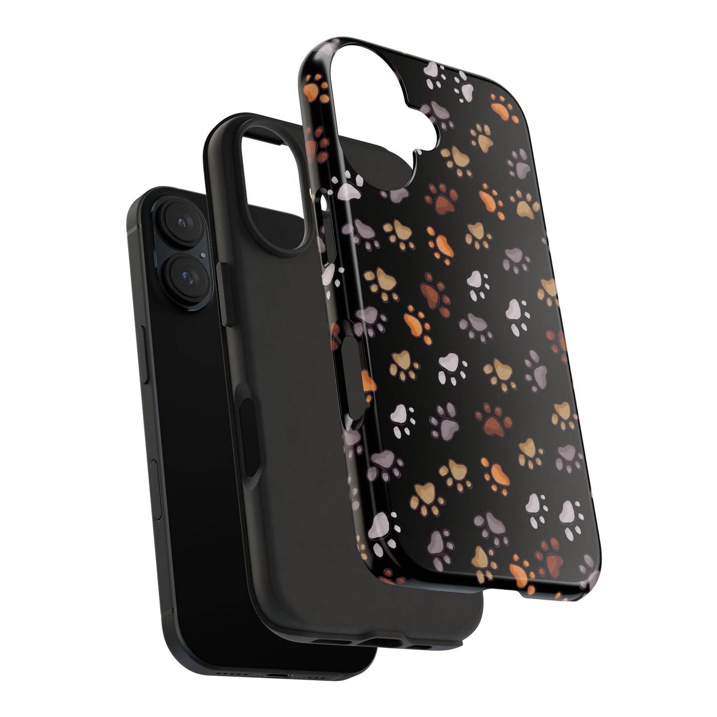 Puppy Paws Black Phone Case