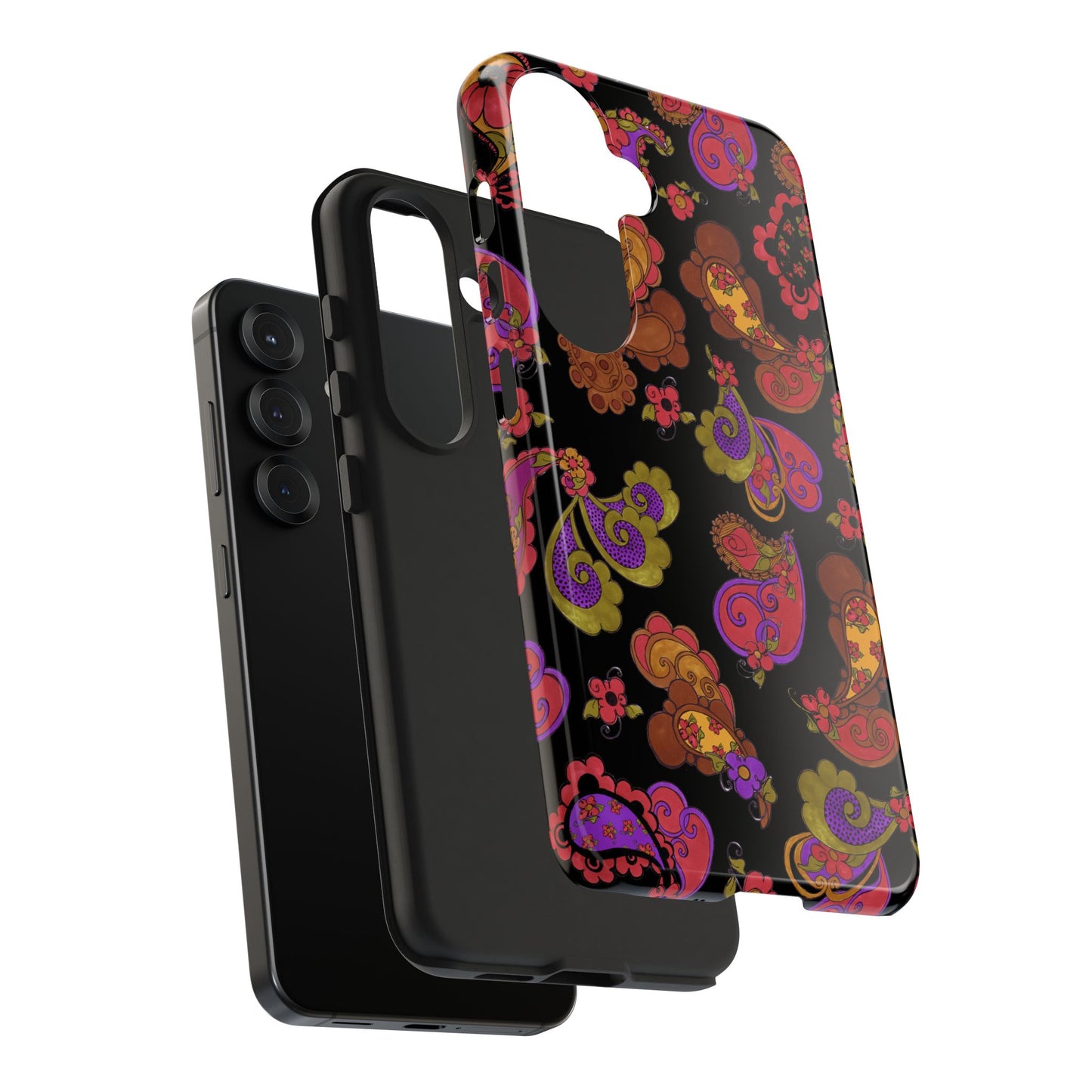 Posie Paisley Black Phone Case