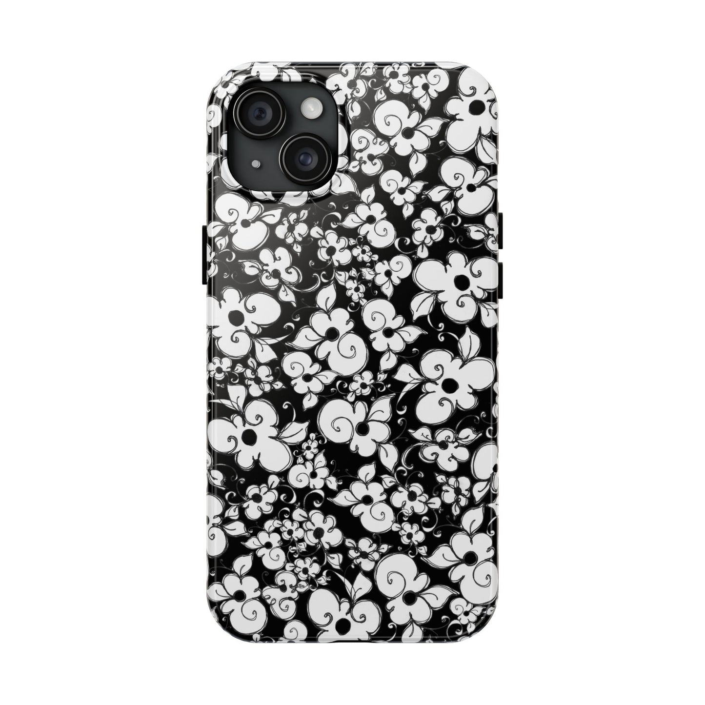 Dog Daisies Black Phone Case