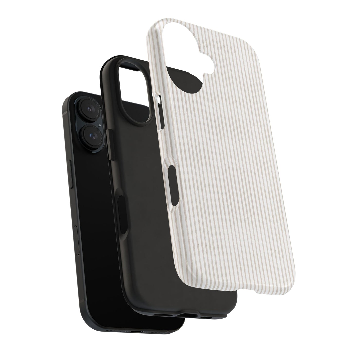 Stripe White / Gray Phone Case