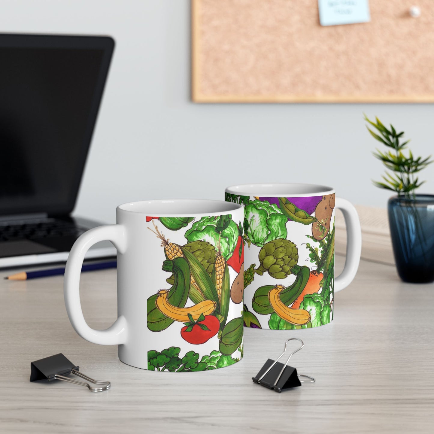 Veggie Jungle White Cup