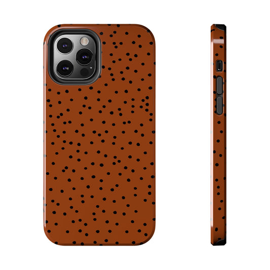 Dinky Dots Bronze / Black Phone Case