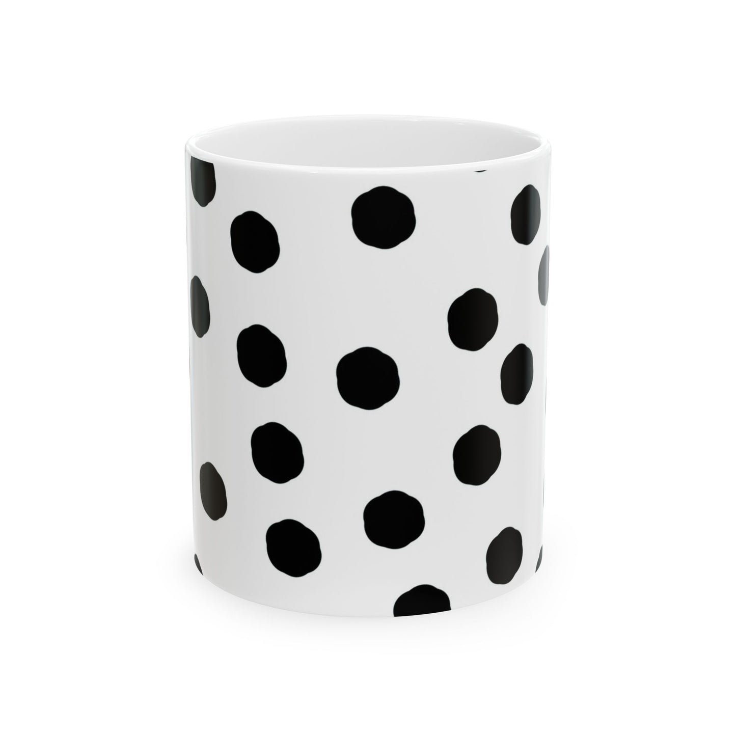 Jumbo Dots White / Black Cup