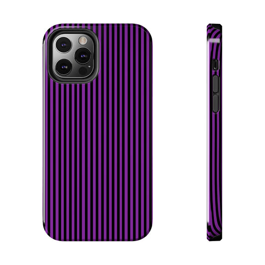 Stripe Purple / Black Phone Case