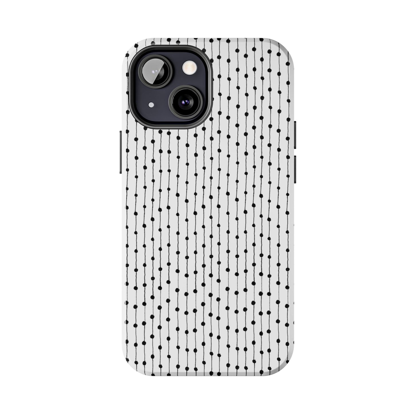 Pin Stripe White / Black Phone Case