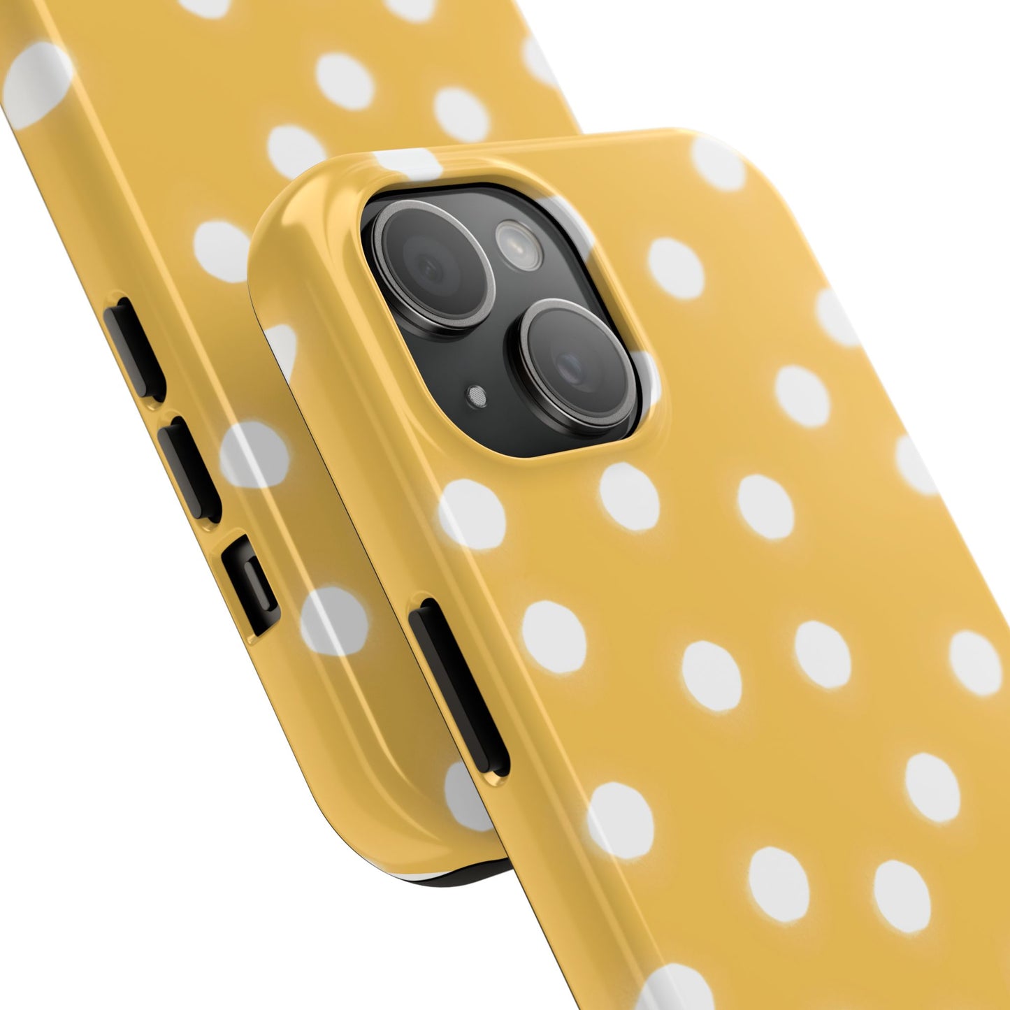 Jumbo Dots Yellow / White Phone Case