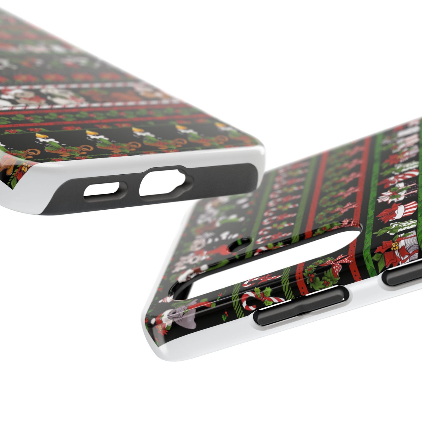 Holiday Borders Black Phone Case