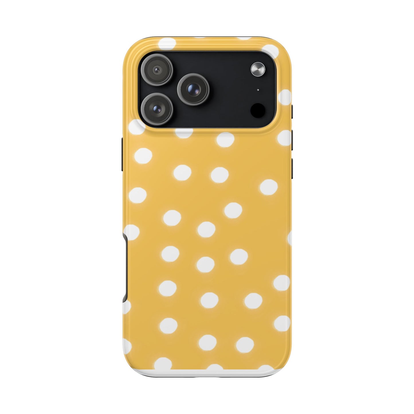 Jumbo Dots Yellow / White Phone Case