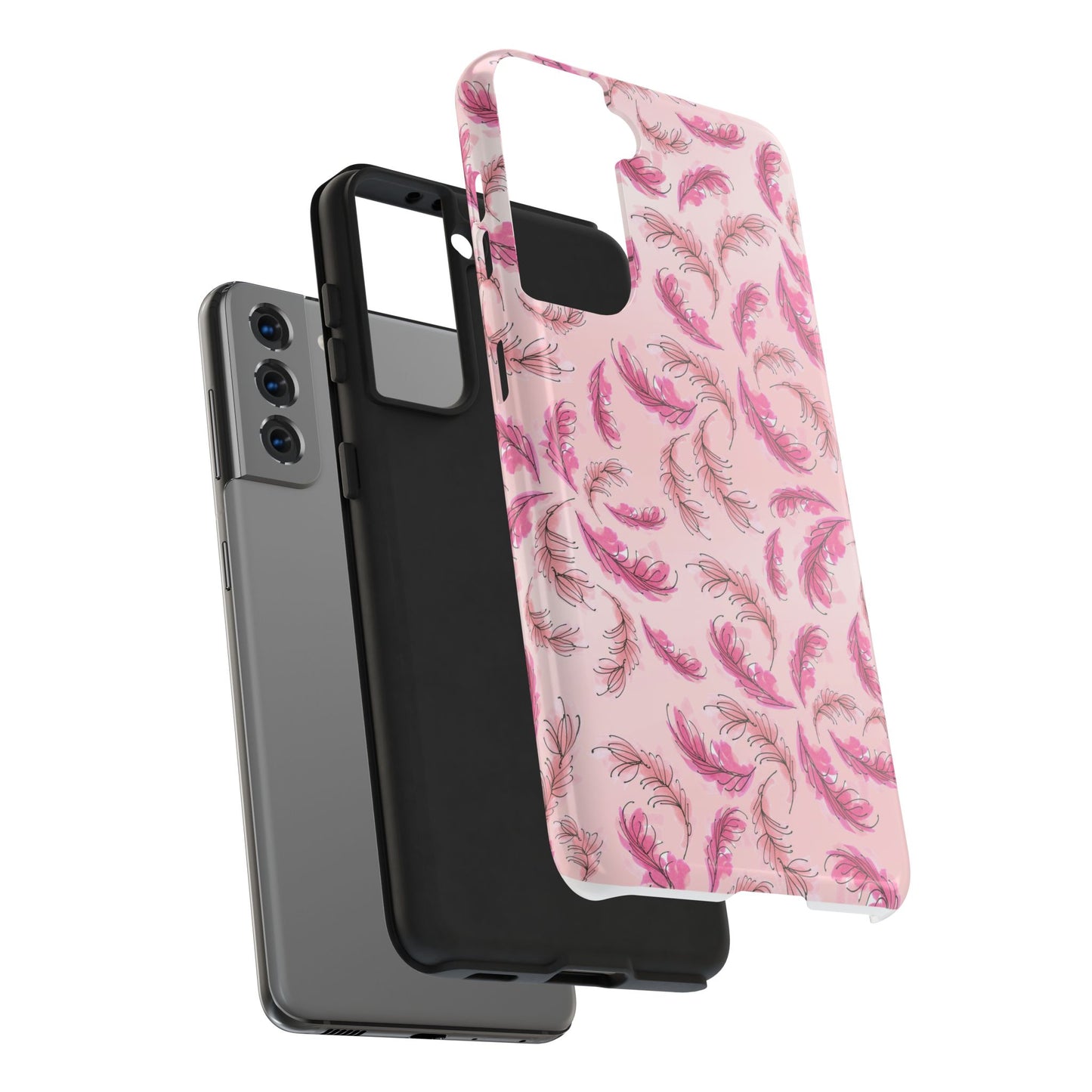 Flam Feathers Pink Phone Case