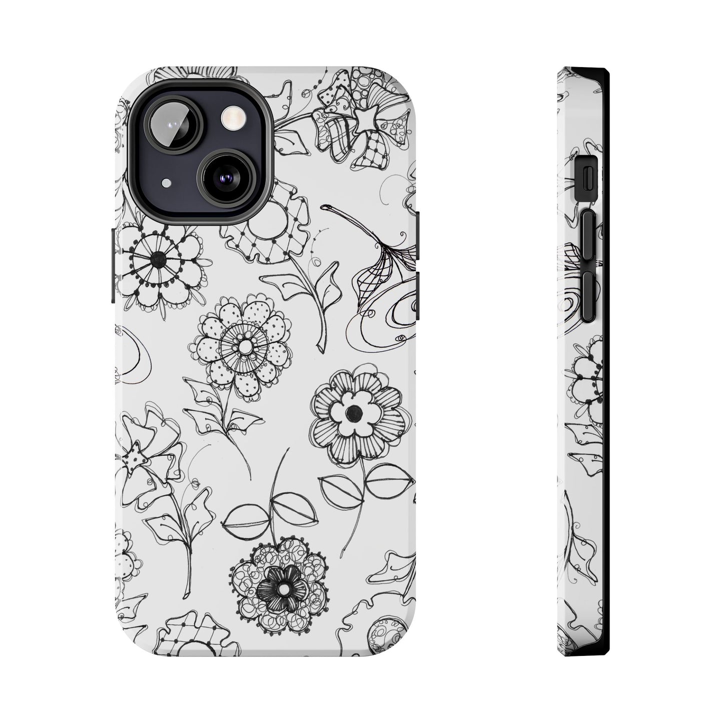 Paper Posies White Phone Case