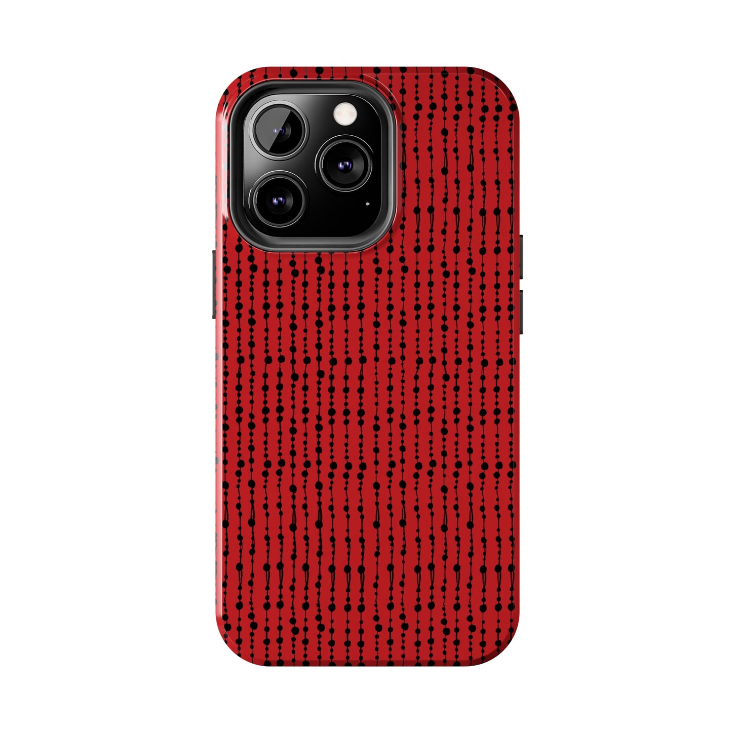 Beaded Curtain Red / Black Phone Case