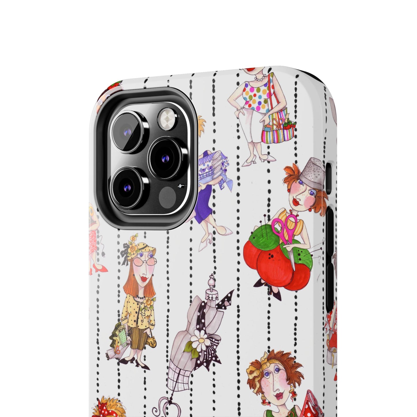 Sewphisticates White / Black Stripe Phone Case