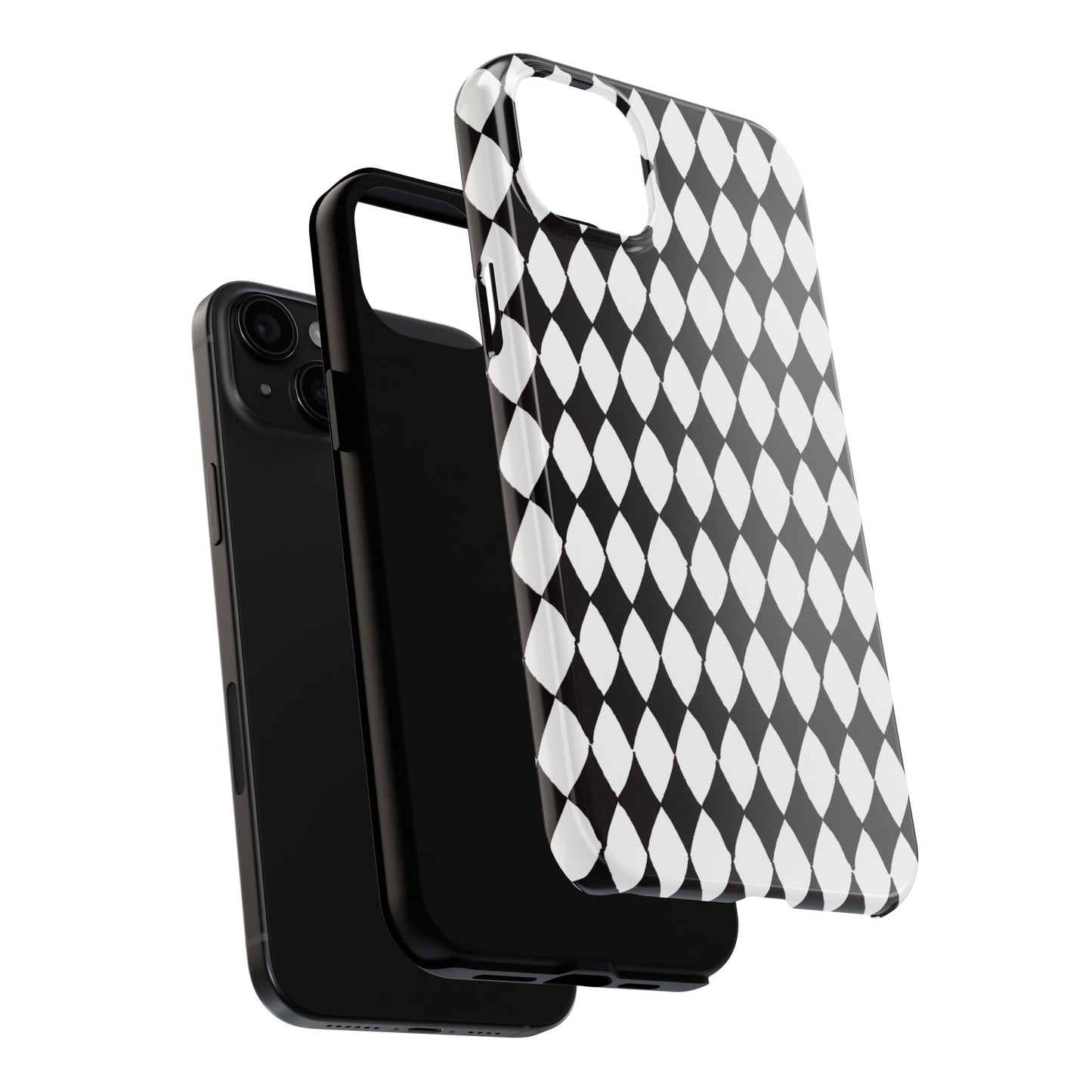 Diamond White / Black Phone Case