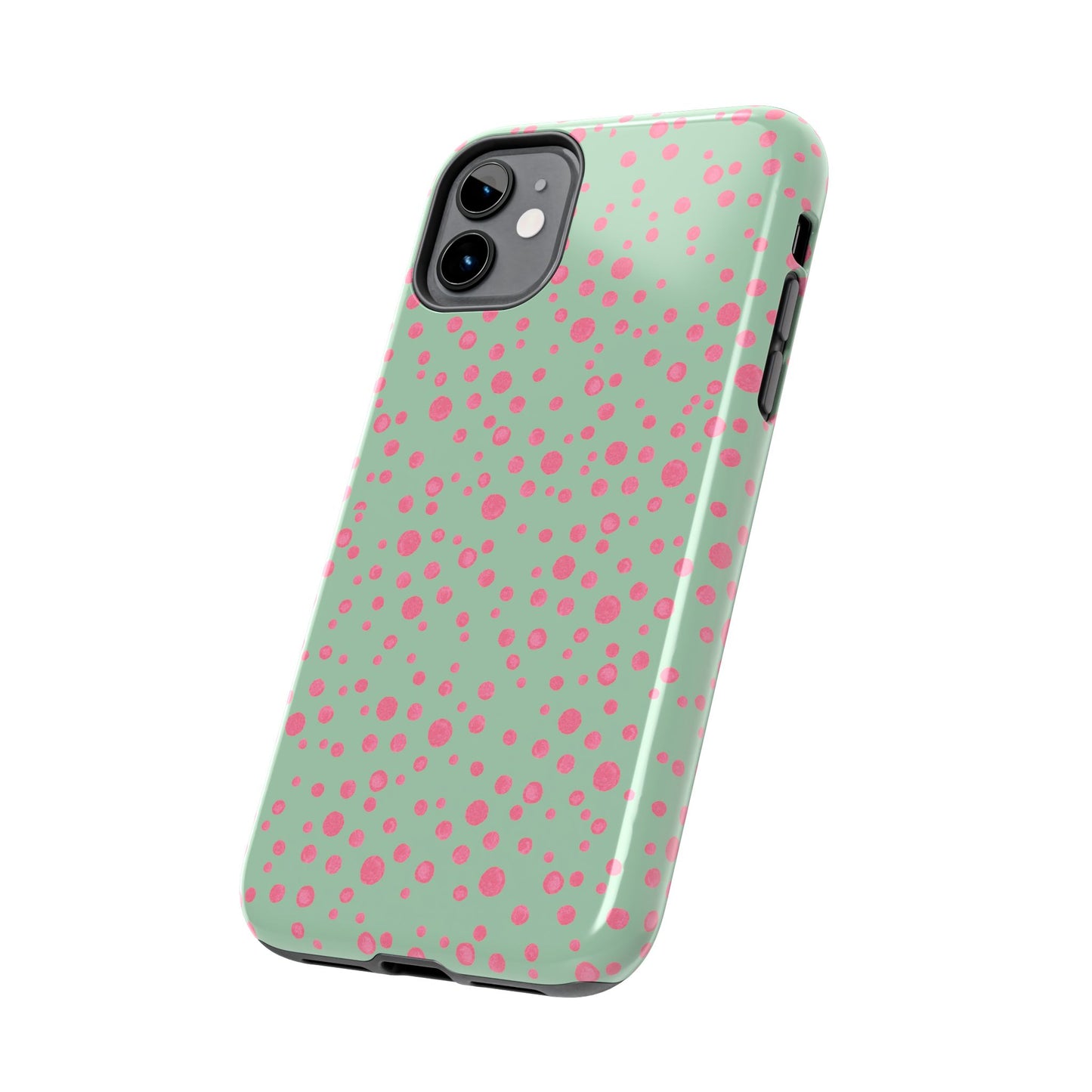 Balloon Dots Sage / Pink Phone Case