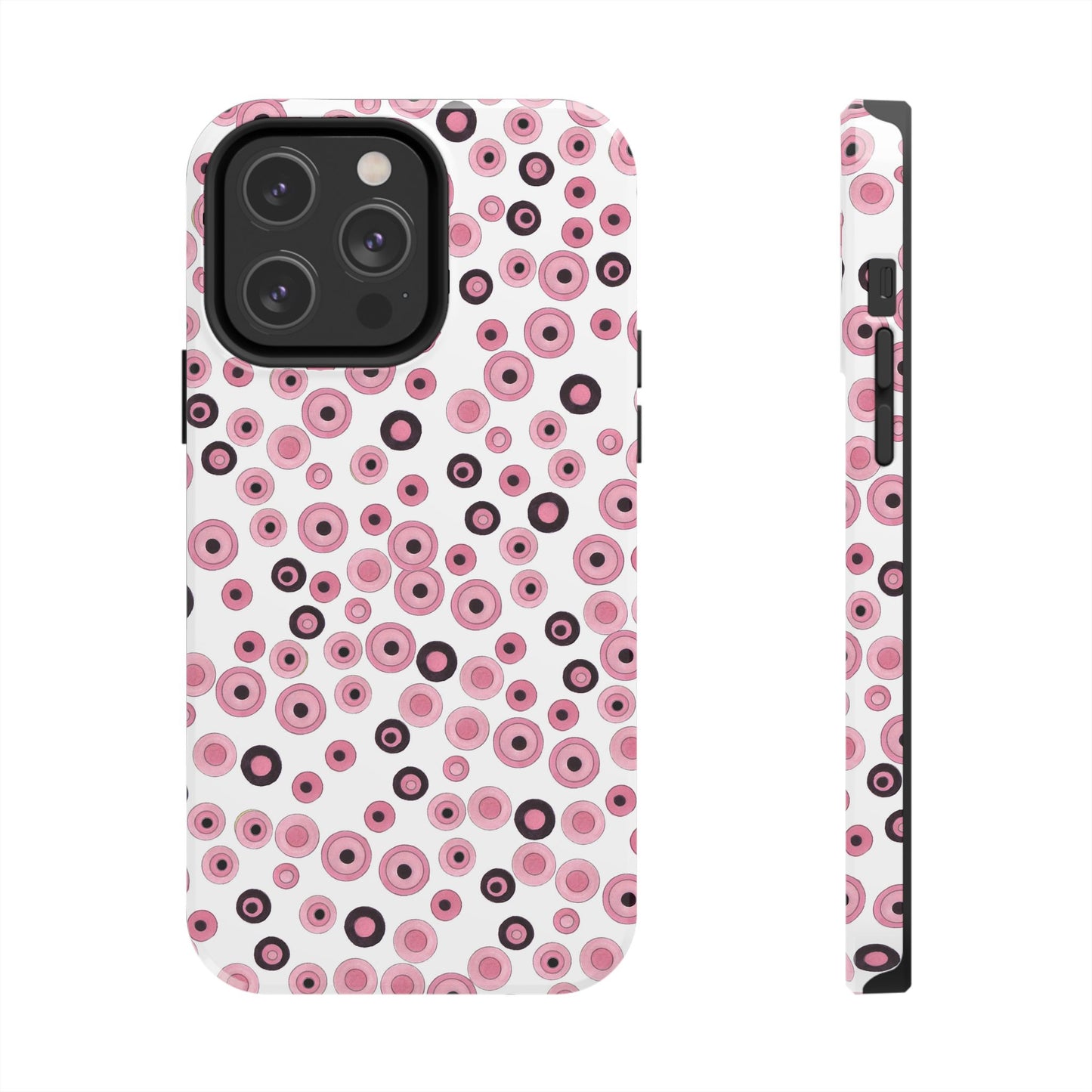 Dots White / Pink Phone Case