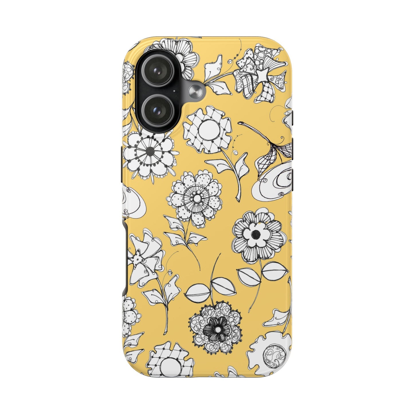 Paper Posies Yellow Phone Case
