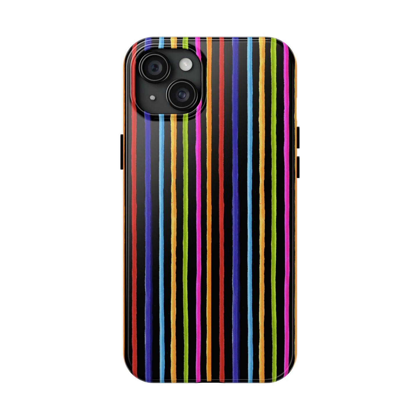 Happy Stripe Black Phone Case