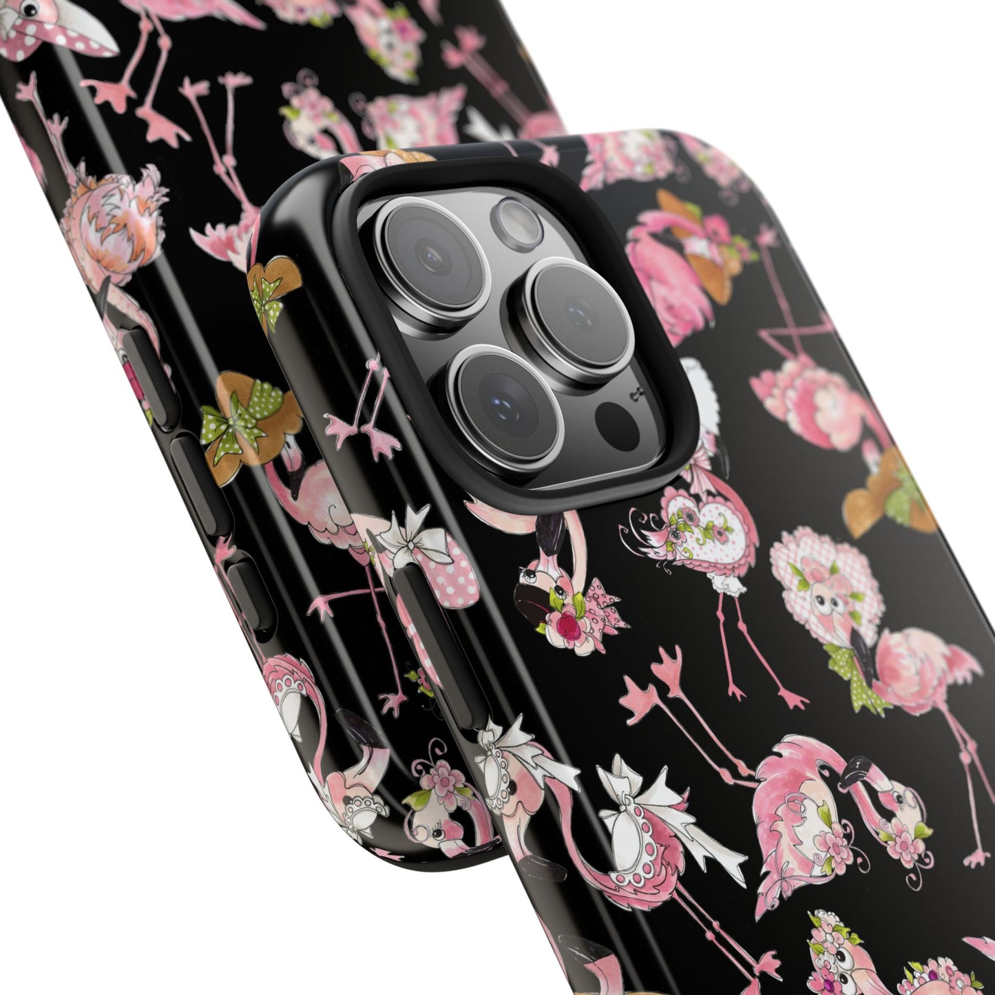 Tossed Flams Black Phone Case