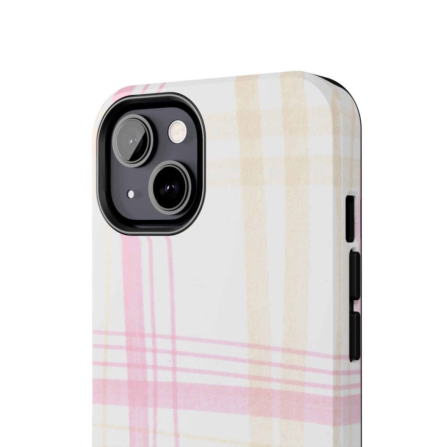 Flower Model Plaid Phone Case