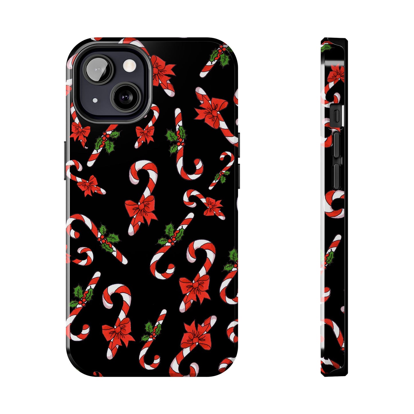 Candy Cane Crowd Black Phone Case