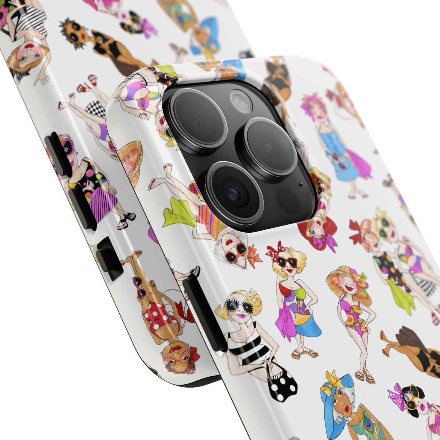 Tossed Beauties White Phone Case