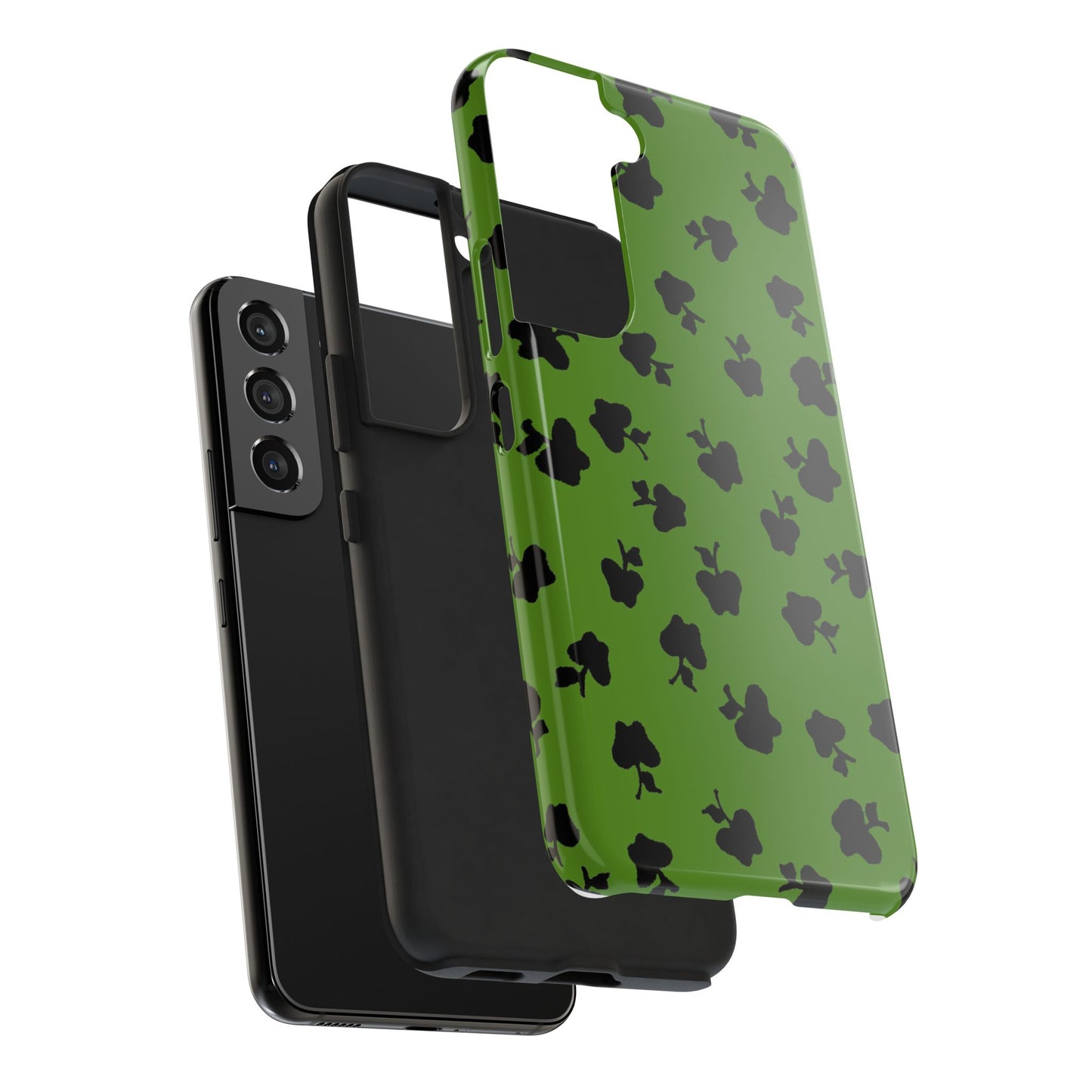 Happy Apples Green / Black Phone Case