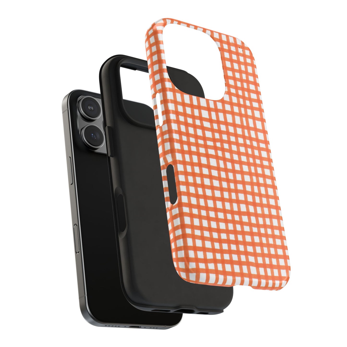 Chipper Check Orange Phone Case