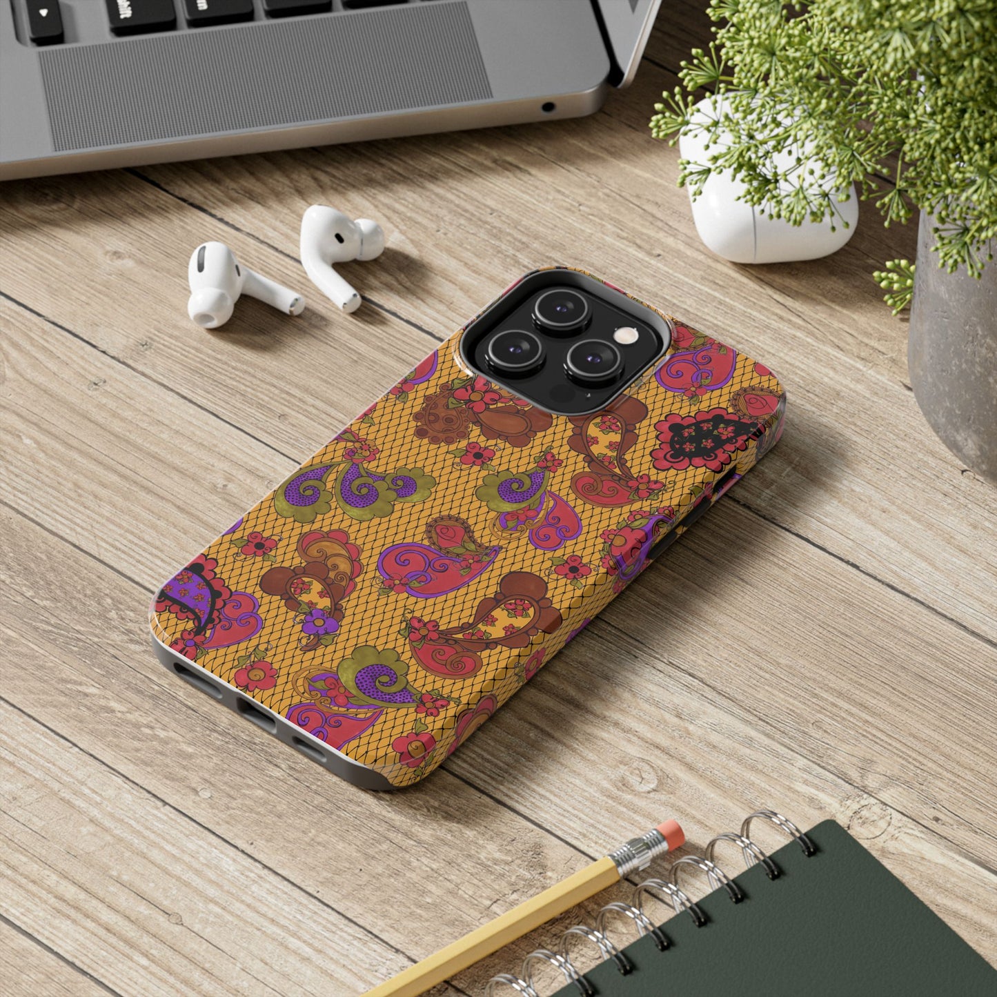 Posie Paisley Gold Phone Case