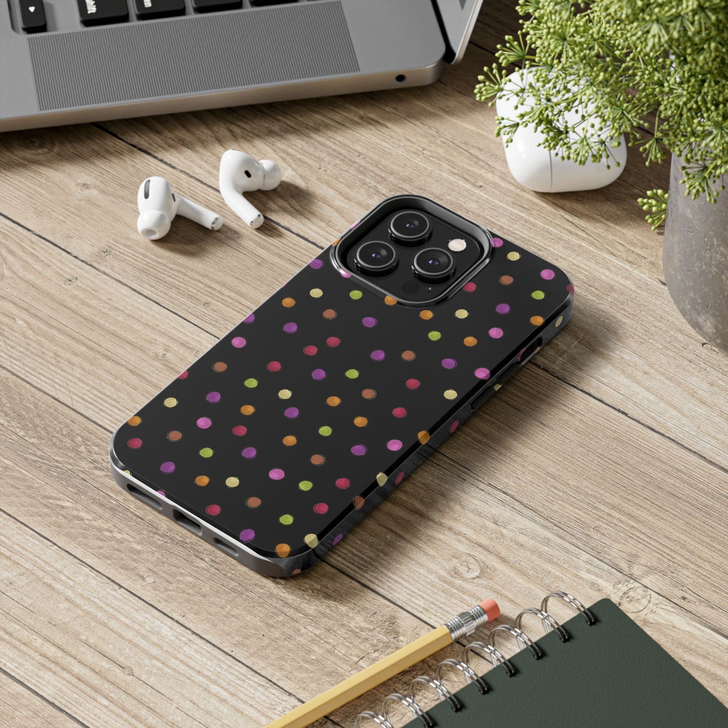 Tea Dot Black Phone Case