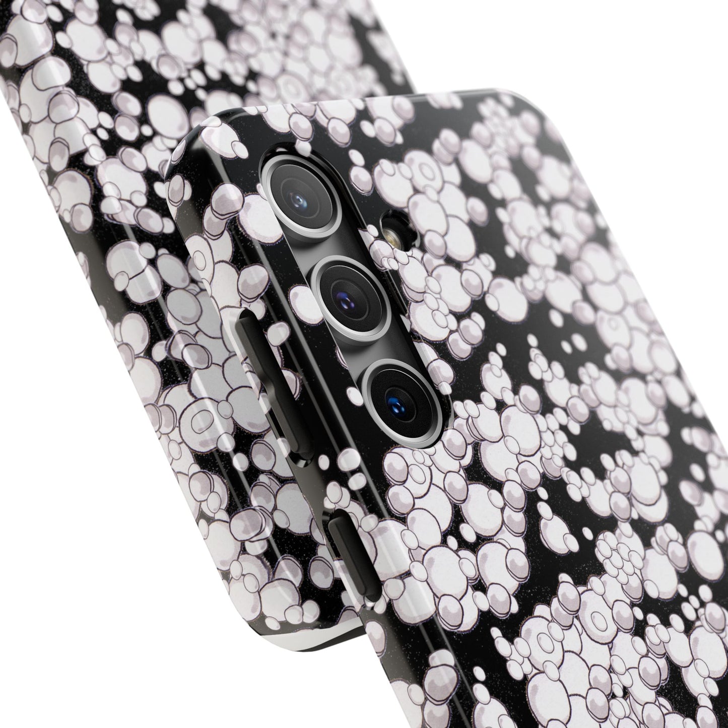 Bubble Dots Black Phone Case