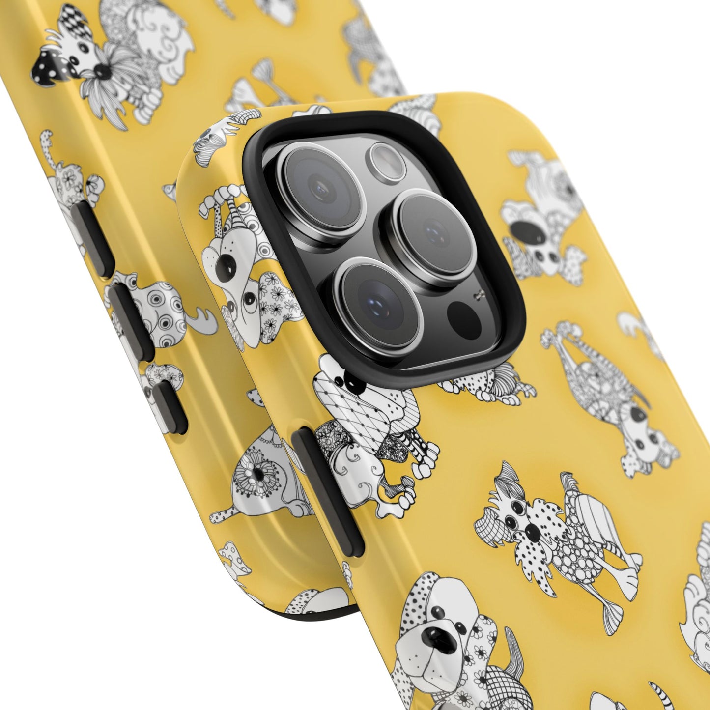 Doodle Dogs Yellow Phone Case