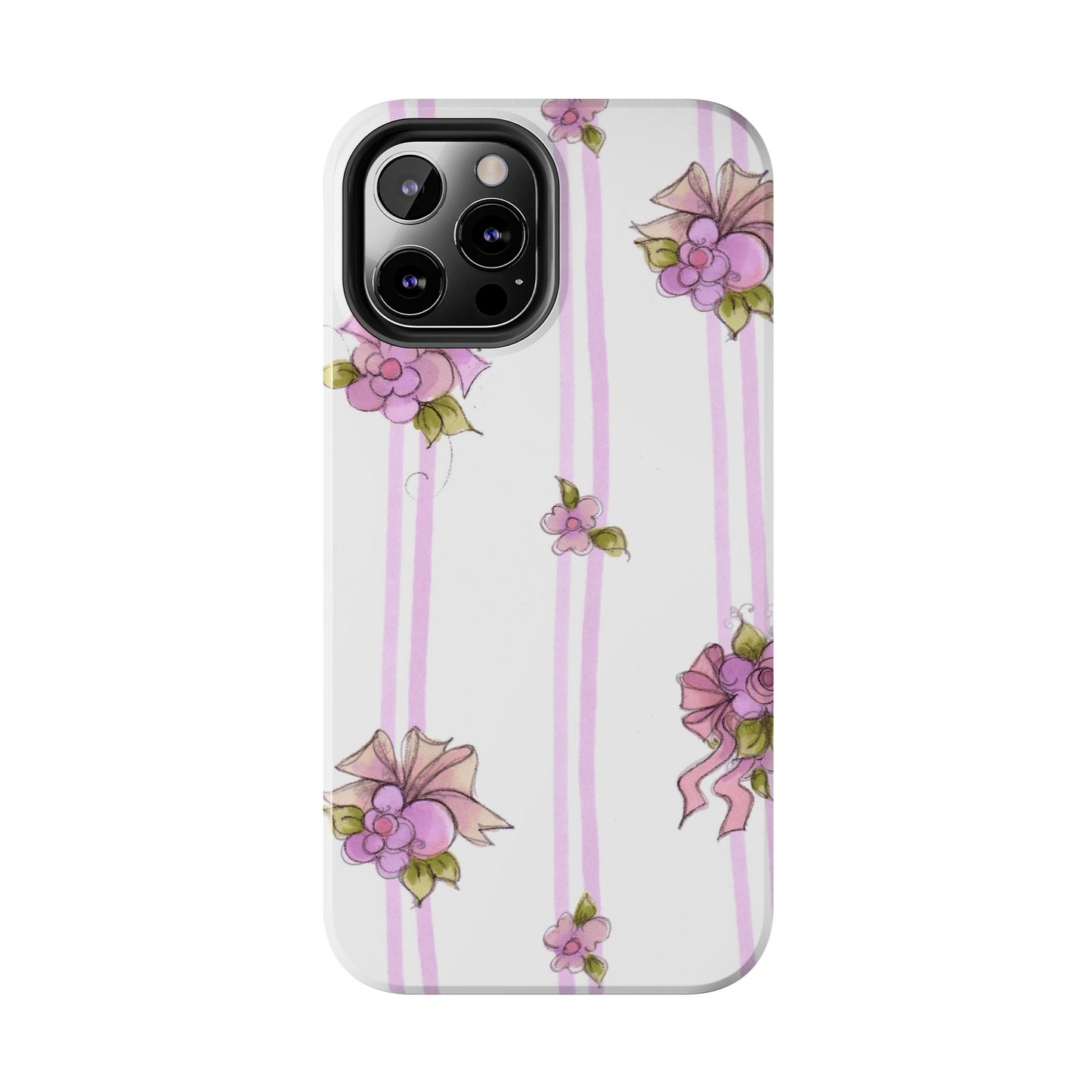 Flower Model Flower Stripe Phone Case