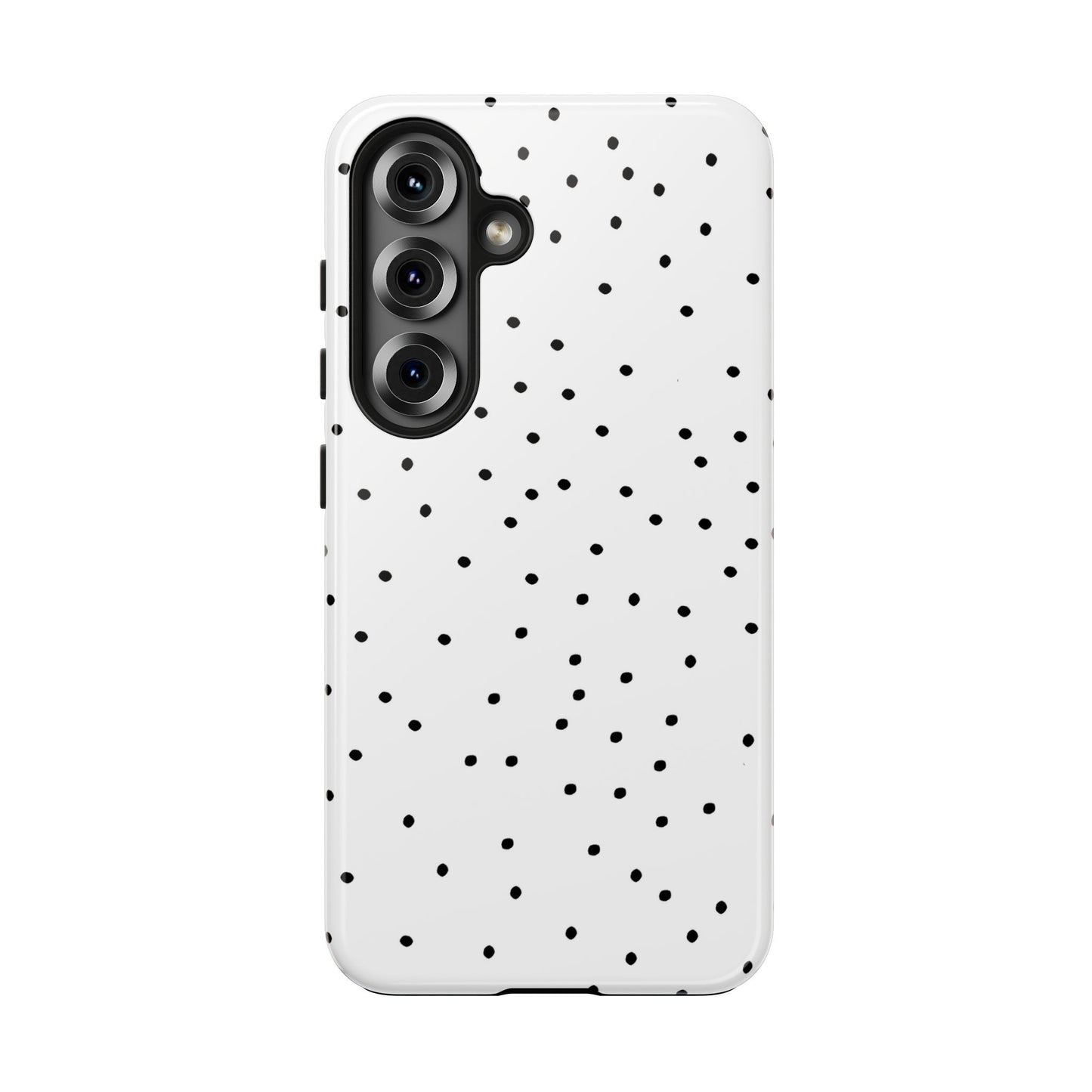 Space Dots White / Black Phone Case