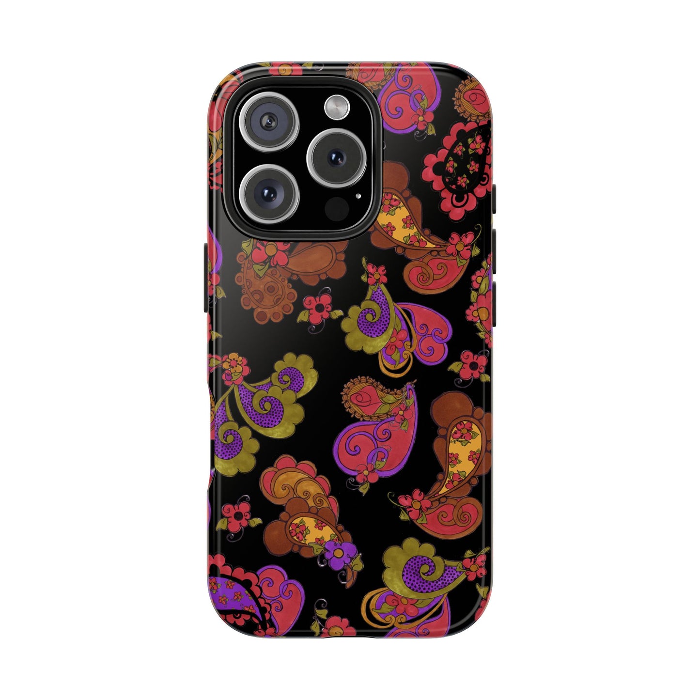 Posie Paisley Black Phone Case