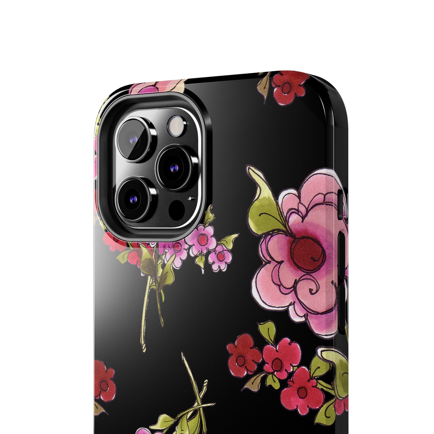 Jumbo Floral Black Phone Case